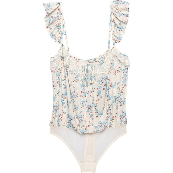 NEW🔥Free People Take It Away Bodysuit - Sleeveless Ivory Combo $68 - Picture 4 of 9